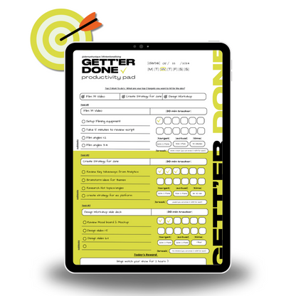 Gett'er Done Productivity Pad [Freebie]